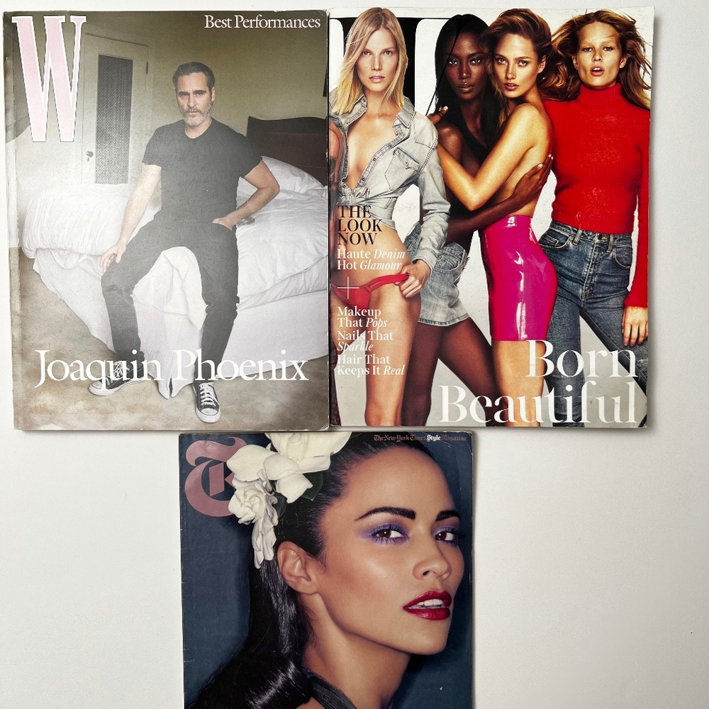 x2 W magainze x1 Tmagazine Bundle Set 2007 2014 2020 juergen teller celebrity